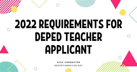 uan deped|2022 Requirements for DepEd Teacher Applicant.